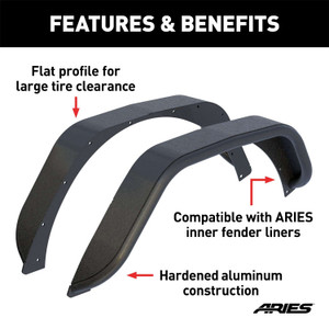 Aries®  Rear Fender Flares | 2500203 | Free Shipping!