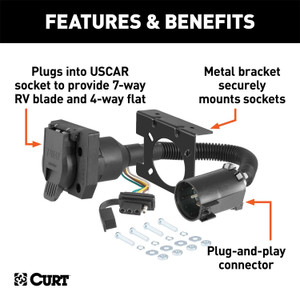Curt® | 55774 | OEM Vehicle To Trailer Connector w/Harness
