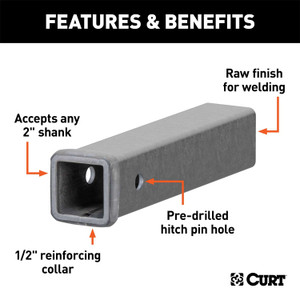 Curt® | 49120 | Receiver Tube