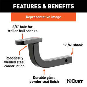 Curt® | 45015 | Class II Ball Mount