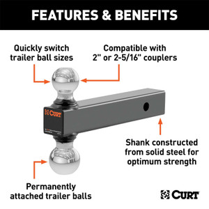 Curt® | 45665 | Class III/IV Multi Ball Mount