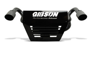 Gibson Performance Polaris UTV Dual Exhaust; Black Ceramic | BFBL 98026