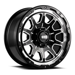 Grid Gd15 Wheels Rims 20x9 5x150 Gloss Black Milled 0mm | GD15-20090550M0010