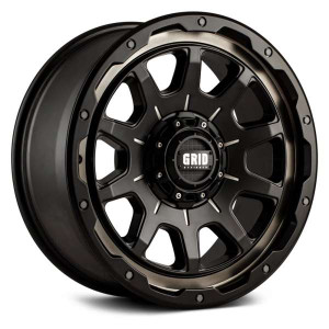 Grid Off-Road® GD15 Wheels Rims 17x9 5x127 (5x5) 5x5.5 (5x139.7) Double Dark Tint Matte Black Lip -12  | GD15-17090052T-187