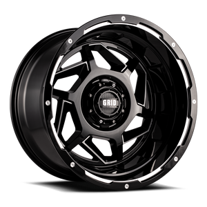 Grid Gd14 Wheels Rims 20x9 6x135 6x139.7 Gloss Black Milled 0mm | GD14-20090237M0008