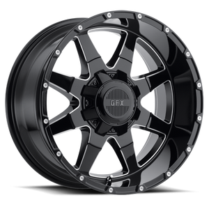 DOORBUSTER PRICING! - G-Fx Tr12 Wheel 18x9 8x170 Gloss Black Milled 12mm | T12 890-8170-12 GBM