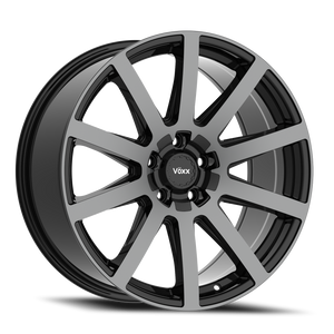 DOORBUSTER PRICING! - Voxx Vento Wheel 17x7.5 5x108 & 5x114.3 Gloss Black w/ Dark Tint 40mm | VEN 775-5008-40 GBT