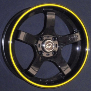 G-Line Alloys® G809 Wheels Rims 17x8 5x108 Yellow Line Black 38 | 809178510838YLB