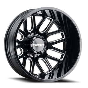 DOORBUSTER PRICING! - Mayhem Cogent Dually Wheel 22x8.25 8x210 Gloss Black Milled -192mm | 8107D-22879BMR192
