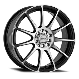 Maxxim 44B Champ Wheels Rims 17x7 4x100 4x108 Black Machined 40mm | 44B-CP77D0840M