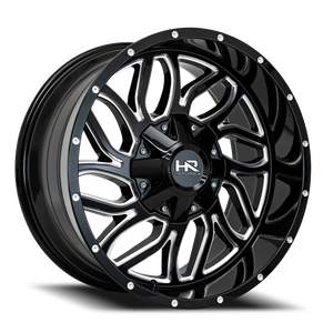 Hardrock Offroad Destroyer Wheel 20x9 5x150 & 5x139.7 Gloss Black Milled 0mm | H707-209097000GBM