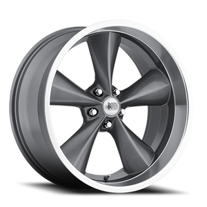 Boyd Coddington Bc1Gm Junkyard Dog Wheel 17x8 5x120.65 Gunmetal w/ Machined Lip 0mm - FREE T-SHIRT INCLUDED! | BC1-786145G