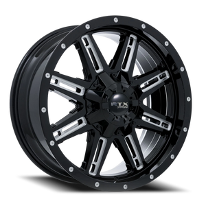 DOORBUSTER PRICING! - Rtx Ravine Wheel 17x8 5x114.3 & 5x127 Black Milled 15mm | 82083