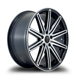 White Diamond® W7103 Wheels Rims 17x9 4x100 4x4.5 (4x114.3) Black Machined 28 | 17x9 8-100/114.3 W-7103