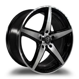 White Diamond® W244 Wheels Rims 17x7 5x105 5x4.5 (5x114.3) Black Machined 35 | 24417751010011435BP