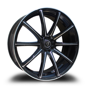 White Diamond® W3195 Wheels Rims 18x8 5x112 5x4.5 (5x114.3) Black Machined 35 | 31951881011211435BP