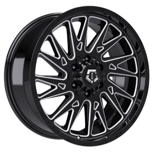 Tis 547Bm Wheel 20x10 8x165.1 Gloss Black w/ Milled Accents - 19 mm | 547BM-2108119