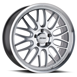 Petrol P4C Wheel 17x8 5x105 Silver w/ Machined Face & Lip 40mm | 1780P4C405105S72