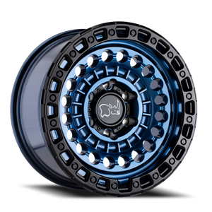 Black Rhino Sentinel Wheel 20x9.5 6x139.7 Cobalt Blue w/ Black Ring 12mm - FREE T-SHIRT INCLUDED! | 2095STN126140U12