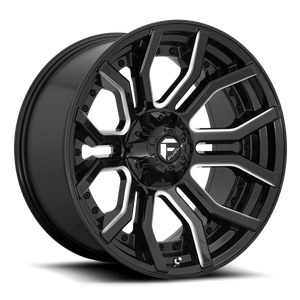 Fuel D711 Rage Wheel 24x12 5x127 & 5x139.7 Gloss Black Milled -44mm - MINIMUM PURCHASE OF 4 WHEELS | D71124205747