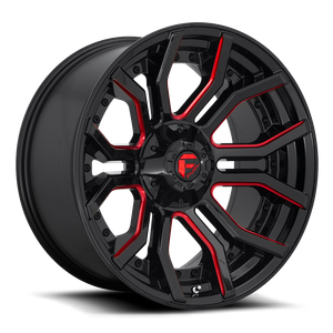Fuel D712 Rage Wheel 22x10 8x180 Gloss Black Milled With Red Tint -18mm | D71222001847