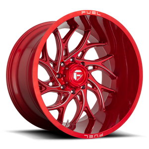 Fuel D742 Runner Wheel 22x10 6x139.7 Candy Red Milled -18mm - FREE T-SHIRT INCLUDED! | D74222008447