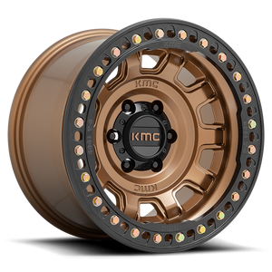 Kmc Km236 Tank Beadlock Wheel 17x9 6x139.7 Matte Bronze -15mm - FREE T-SHIRT INCLUDED! | KM23679060615N