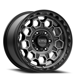 Kmc Km545 Trek Wheel 17x8 6x139.7 Satin Black Machined With Gray Tint 20mm - FREE T-SHIRT INCLUDED! | KM54578068420