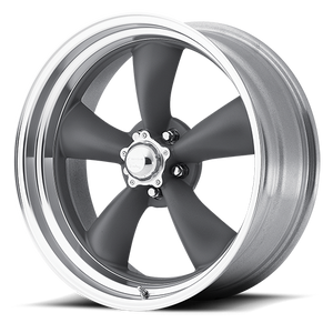 American Racing Vn215 Classic Torq Thrust Ii Wheel 22x11 5x139.7 Mag Gray w/ Machined Lip 18mm | VN21522185418