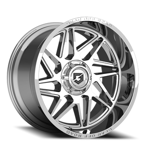 Gear Off Road 761C Ratio Wheel 22x10 6x135 & 6x139.7 Chrome w/ Lip Logo -19mm | 761C-2206819