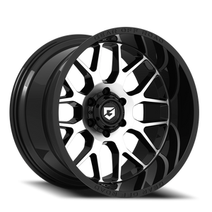 DOORBUSTER PRICING! - Gear Off Road 763Mb Raid Wheel 20x10 8x170 Gloss Black w/ Machined Face & Lip Logo -12mm | 763MB-2108712