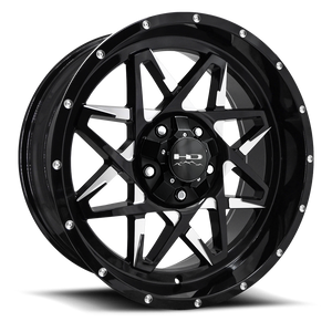 Hd Offroad Caliber Wheel 20x9 5x139.7 & 5x150 Gloss Black w/ Milled Face 0mm | CA2090590ML3
