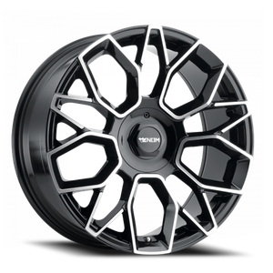 Venom 36 Wheel 18x8.5 5x108 & 5x114.3 Gloss Black Machined 35mm | VEN3618855108114+35B-A2