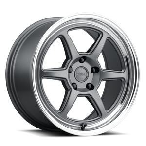 DOORBUSTER PRICING! - Kansei K14G Roku Wheel 18x9 5x110 Grey w/ Machined Lip 12mm - FREE T-SHIRT INCLUDED! | K14G-189021+12