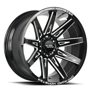 DOORBUSTER PRICING! - Off Road Monster M25 M25 Wheel 20x10 6x139.7 Gloss Black Milled -19mm - FREE T-SHIRT INCLUDED! | M250639N19GBML