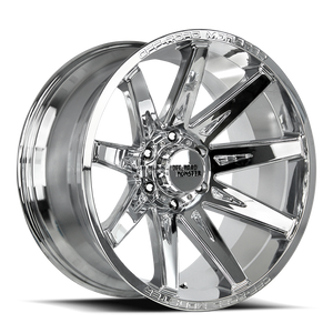 DOORBUSTER PRICING! - Off Road Monster M25 M25 Wheel 20x10 6x139.7 Chrome -19mm - FREE T-SHIRT INCLUDED! | M250639N19C