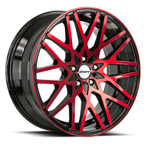 DOORBUSTER PRICING! - Shift H32 Formula Wheel 20x8.5 5x120 Gloss Black w/ Candy Red 35mm - FREE T-SHIRT INCLUDED! | H32052035GBMR