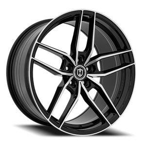 Curva Cff25 Wheel 20x8.5 5x120 Gloss Black Machined Face 35mm | CFF25-20851203572BMF