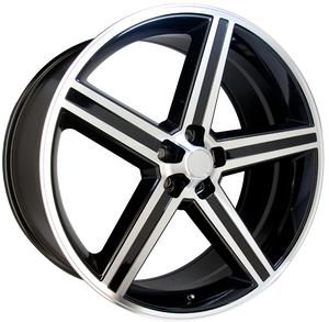 Replica® 248 Wheels Rims 20x8.5 5x127 (5x5) Black Machined 10 | REP248-2868BM