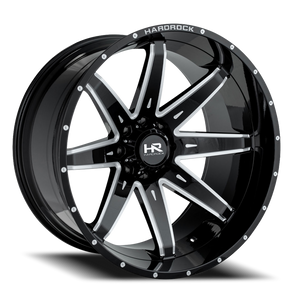 Hardrock Offroad Painkiller Xposed Wheel 26x14 8x165.1 Gloss Black Milled -76mm - MINIMUM PURCHASE OF 4 WHEELS | H502-261481176BM