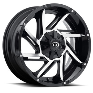 Vision Prowler 422 Wheels Rims 20x9 8x170 Gloss Black Machined Face -51mm | 422Z20270BMFR-51