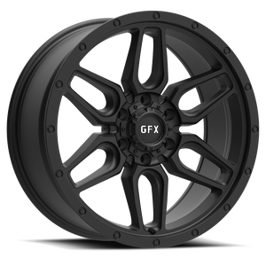 DOORBUSTER PRICING! - G-Fx Tr18 Wheel 18x9 6x139.7 Matte Black 12mm | T18 890-6139-12 MB