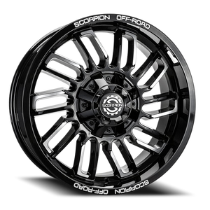 Scorpion Razor Wheel 22x10 6x135 & 6x139.7 Black Machined -19mm | RZ-221063539-19BM