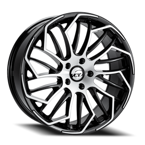 Vct Slider Wheel 24x9 6x139.7 Black Machined 24mm | SLD-249639+24BM