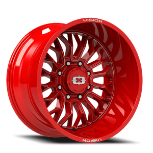 Vision Riot 402 Wheel 20x9 8x170 Red Tint Milled Spokes 12mm | 402-2970RTMS12