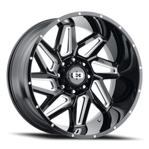 Vision Spyder 361 Wheel 20x10 8x165.1 Gloss Black Milled Spoke -25mm | 361-20081GBMS-25