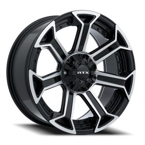 DOORBUSTER PRICING! - Rtx Peak Wheel 18x9 6x135 & 6x139.7 Gloss Black Machined 0mm | 82920