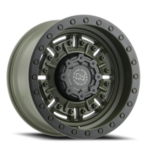 Black Rhino Abrams Wheel 17x8.5 6x139.7 Olive Drab Green 0mm - FREE T-SHIRT INCLUDED! | 1785ABR006140N12