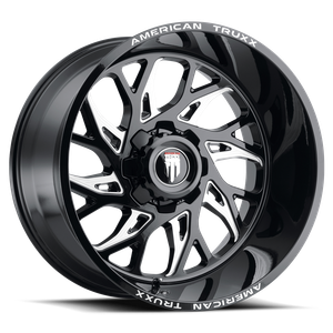 DOORBUSTER PRICING! - American Truxx At1913 Destiny Wheel 20x9 5x127 & 5x139.7 Gloss Black Milled 0mm | AT1913-2952M0