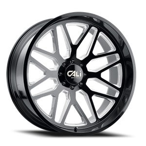 DOORBUSTER PRICING! - Cali Off-Road Invader Wheel 28x12 8x170 Gloss Black Milled -44mm - MINIMUM PURCHASE OF 4 WHEELS | 9115-28270BM